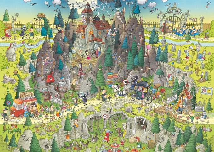Heye legpuzzel Funky Zoo Transylvanian Habitat 1000 stukjes karton.