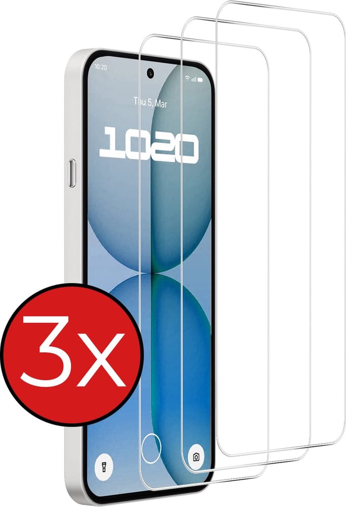 Screenprotector - 3 Stuks - Geschikt voor Nothing Phone (4a) - Extra Sterk - Beschermglas - Gehard Glas - Tempered Glass - Screen Protector