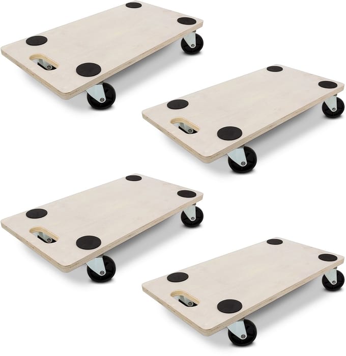 4x meubelroller - 200 kg - meubelhondje - meubeltransporter - transportroller