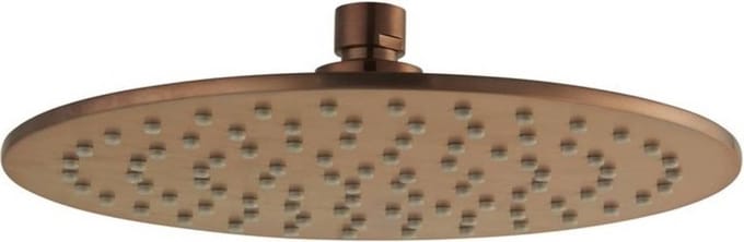 Ben Round Douchekop - Ø 25 cm - Geborsteld Koper - Messing - Regendouchekop - Hoofddouche