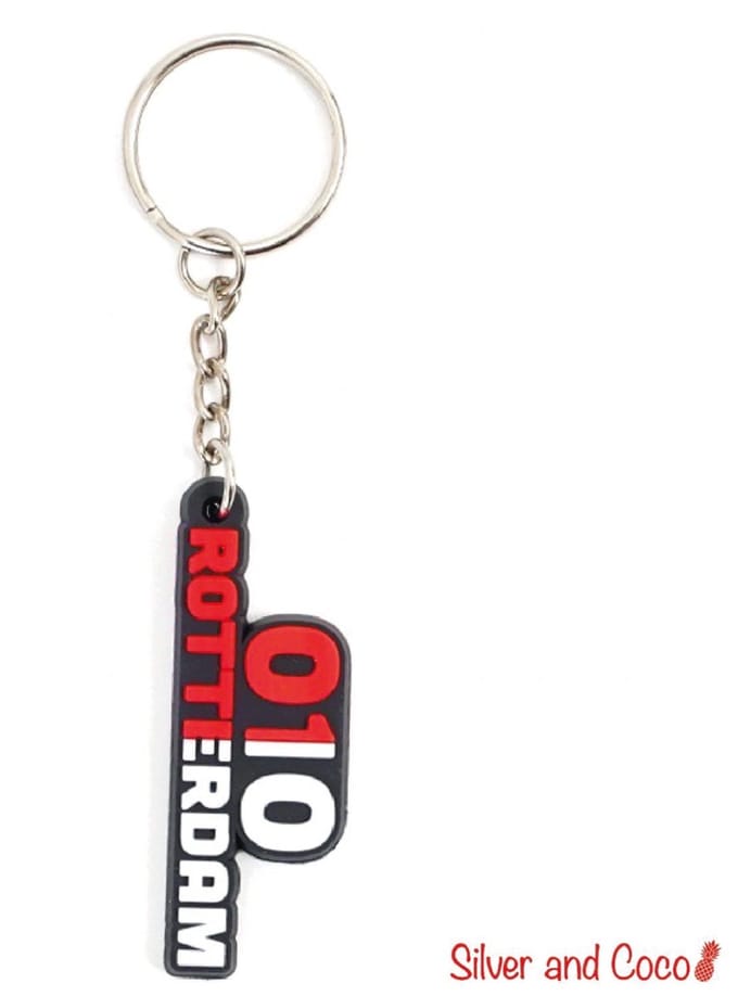 SilverAndCoco - 2D Sleutelhanger Voetbal / Auto Huis Sinterklaas Schoen Cadeau / Key Chain Sleutel Hanger / Sleutel Ring Sleutels - 010 Rotterdam