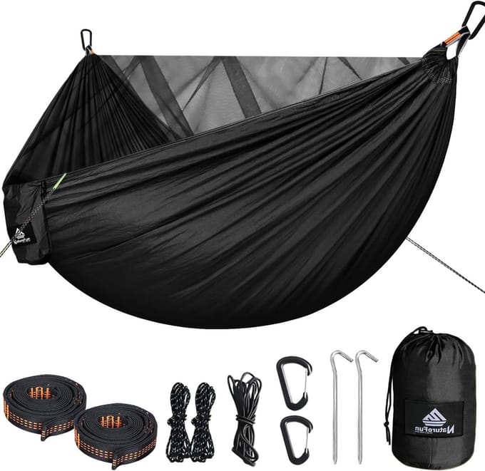 Reisinsectennet hangmat - ademend, sneldrogend - 1 stuk - 290 x 140 cm