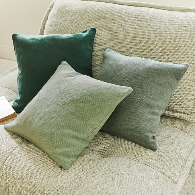 LOBERON Kussenhoes set van 3 Alienor groen