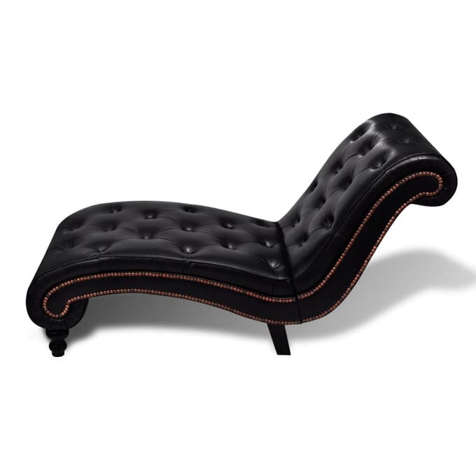 vidaXL - Chaise - longue - kunstleer - bruin