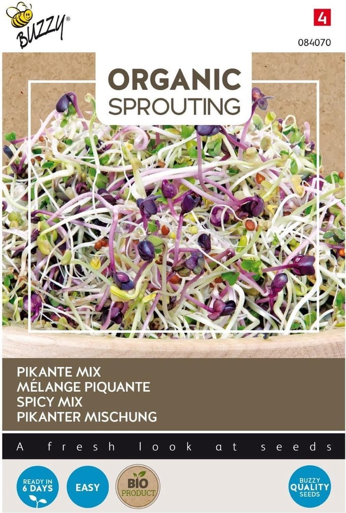 3 stuks - Buzzy - Bio knip en eet salademengsel pikant