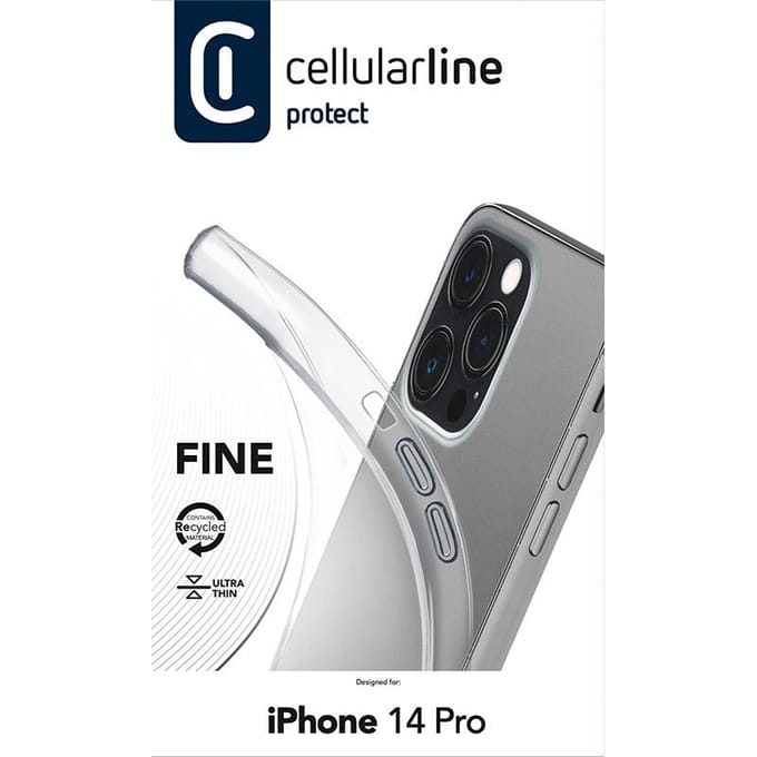 Cellularline Fine - Hoesje Iphone 14 Pro (Przezroczysty)