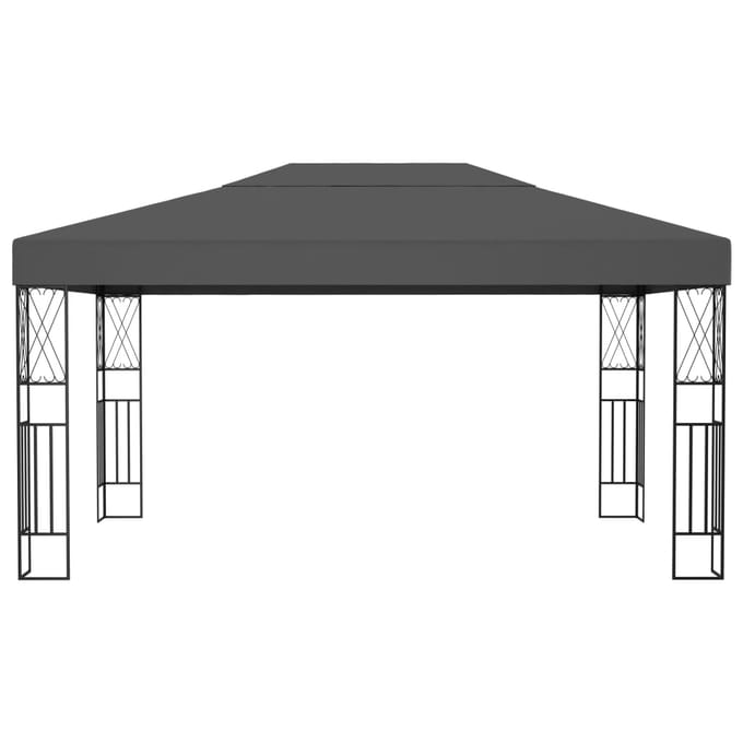 vidaXL - Prieel - 3x4 - m - stof - antraciet