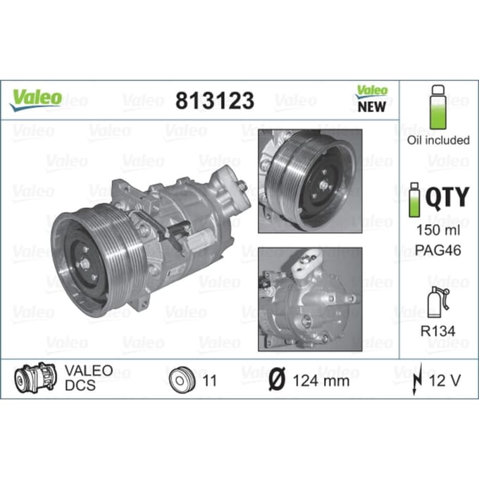Compressor airconditioning VALEO 813123