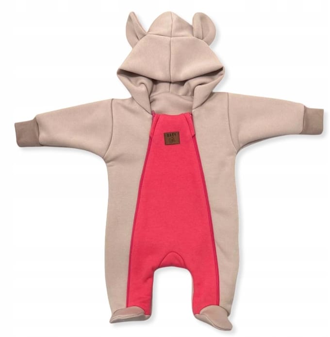 Dartomik - Kinderjumpsuit - Twee Ritsen - Beigekoraal - Dubbel Laag