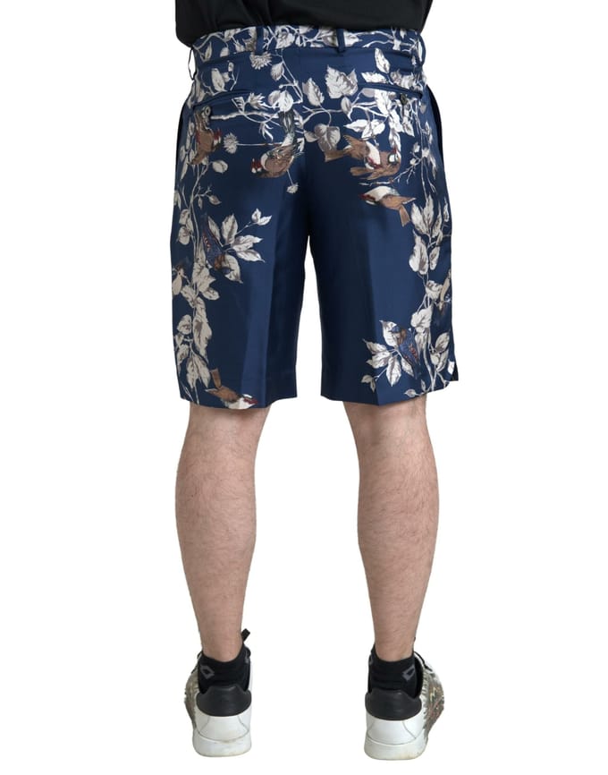 Vogelprint Zijden Shorts