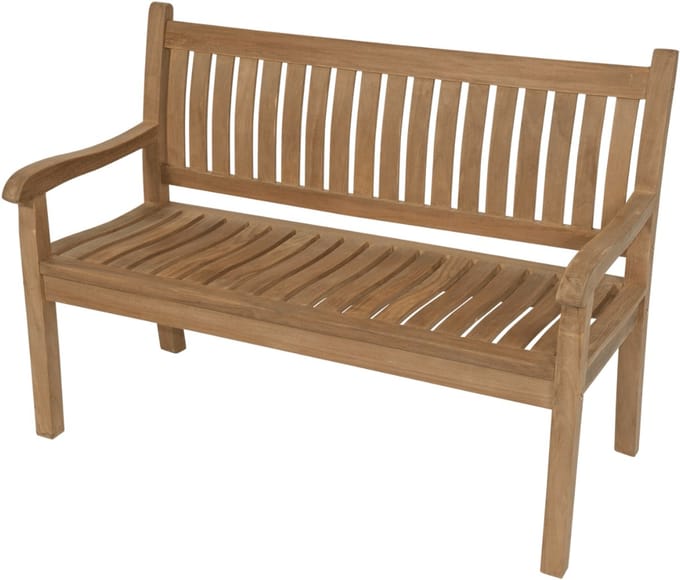 Les - Teak tuinbank gebogen rug 180 cm