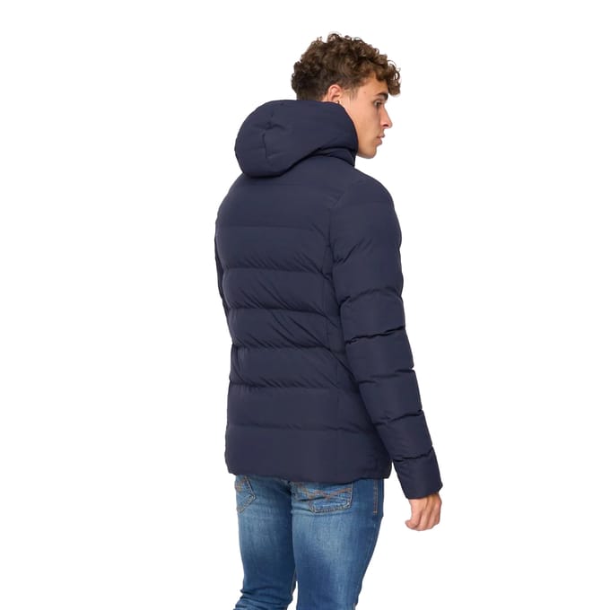 Crosshatch Heren Kampleys gewatteerd jack met reliëf (Marine)