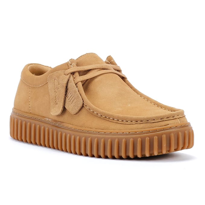 CLARKS Torhill Lo Heren Veterschoenen - Suede - Beige