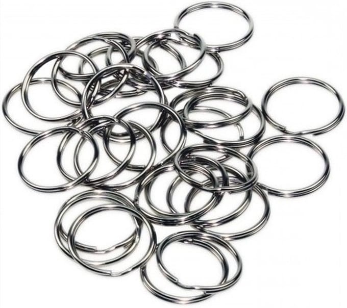 *** Sleutelring - Key Ring - 100 stuks - Staal - Vernikkelde sleutelringen - 24mm - Sleutelhanger Sleutelbos - 100 stuks - van Heble® ***