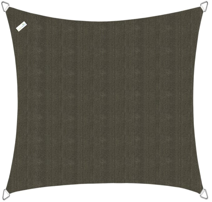 Buitenkado Schaduwdoek vierkant 2x2m - Taupe zwart