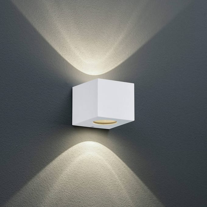 REALITY CORDOBA - Wandlamp - Wit mat - incl. 2x SMD 2 W - - Buitenverlichting - IP44