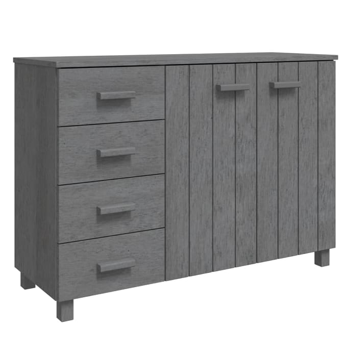 vidaXL - Dressoir - HAMAR - 113x40x80 - cm - massief - grenenhout - donkergrijs