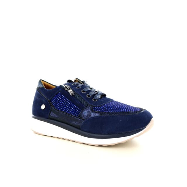 Hafjes | Modena | Blauw | Sneaker met rits | Maat 36