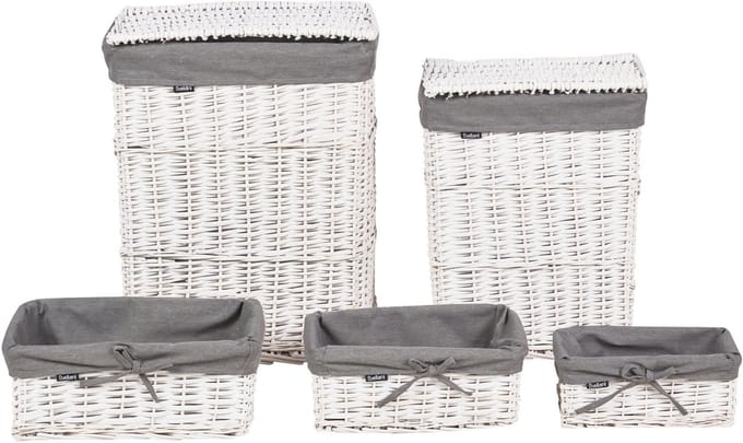 ELLA - Manden set - Wit - Wilgenhout