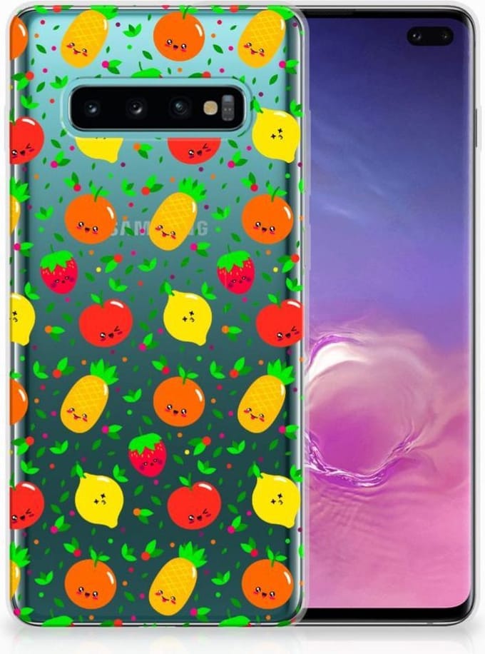 Back Cover voor Samsung Galaxy S10 Plus Siliconen Case Fruits