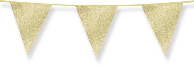 Glitter flags 16 x 20cm - Gold