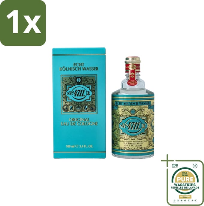1 x 4711 – Eau de Cologne – Molanus Fles – 100 ml- 4711 Original Eau De Cologne - Eau De Cologne Molanus - Eau De Cologne 100 Ml - Frisheid - Ontspanning
