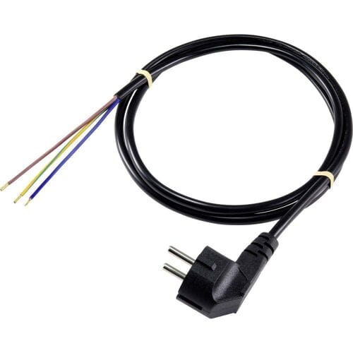 Sygonix SY-5043466 Aansluitkabel Stroom Zwart 5.00 m
