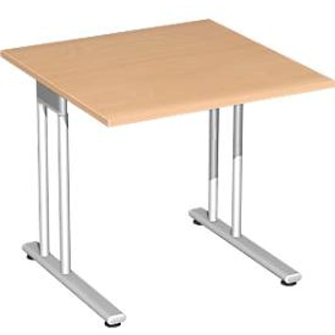 Bureautafel PALENQUE, C-poot, rechthoek, B 800 x D 800 x H 720 mm, beuken