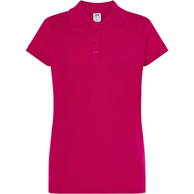 JHK Dames/Dames Effen Plus Poloshirt (Fuchsia)