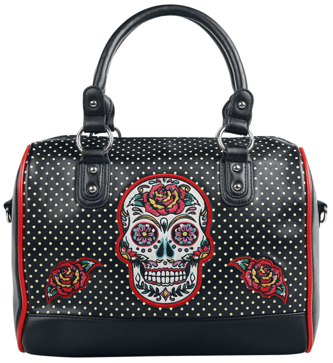 Banned - Gothic Handtas - Dia De Muertos - voor Vrouwen - meerkleurig