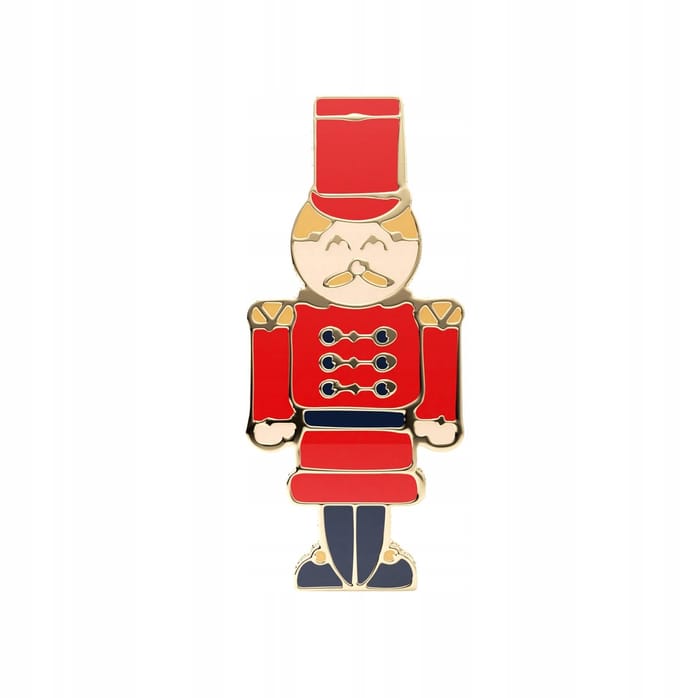 PINETS Kerst Notenkraker Broche, 14K Verguld