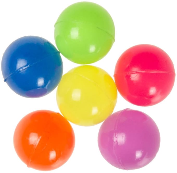 Duckiez stuiterbal Neon 27Mm - 100 stuks