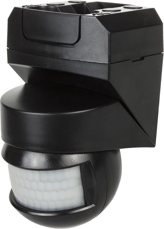 Maclean MCE295 - Bewegingsmelder - Wandschemering Infrarood Bewegingssensor 180 ° + 360 ° 2000W - Zwart