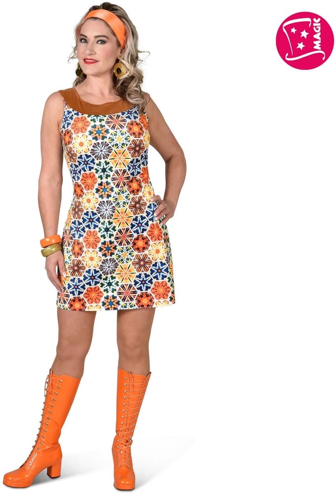 Funky 60s Disco Jurk Vrouw
