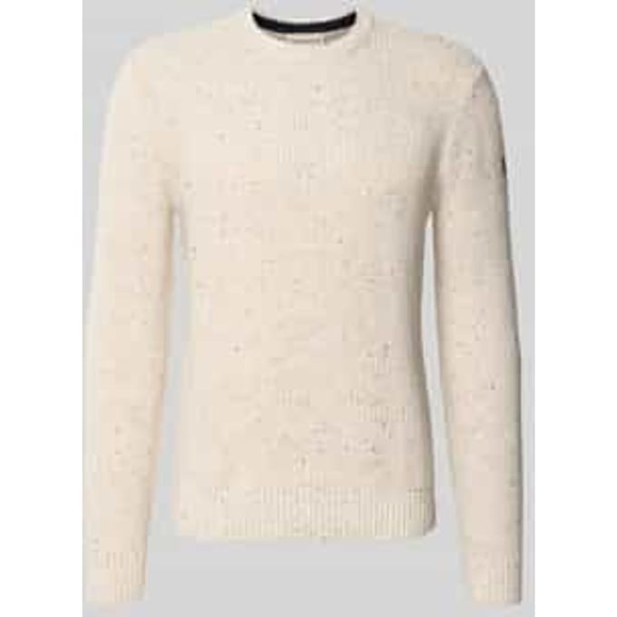 Tom Tailor - Gebreide trui met structuurmix - Maat S - offwhite melange multi neps