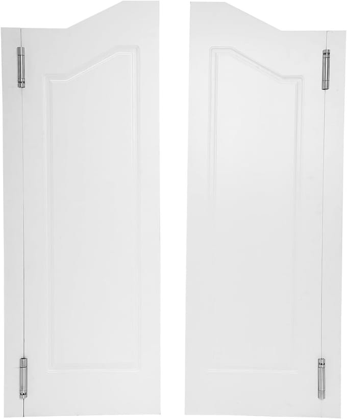 Draaideur Set - Binnendeur Hout - Ruimtes Verdelen - Automatisch Sluitend - 106 x 81 cm - Wit