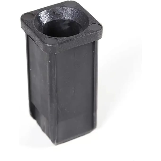 Zwarte vierkante eindkap voor stang Vink S600