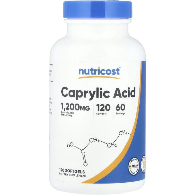 Caprylzuur, 120 Softgels (600 mg per softgel)