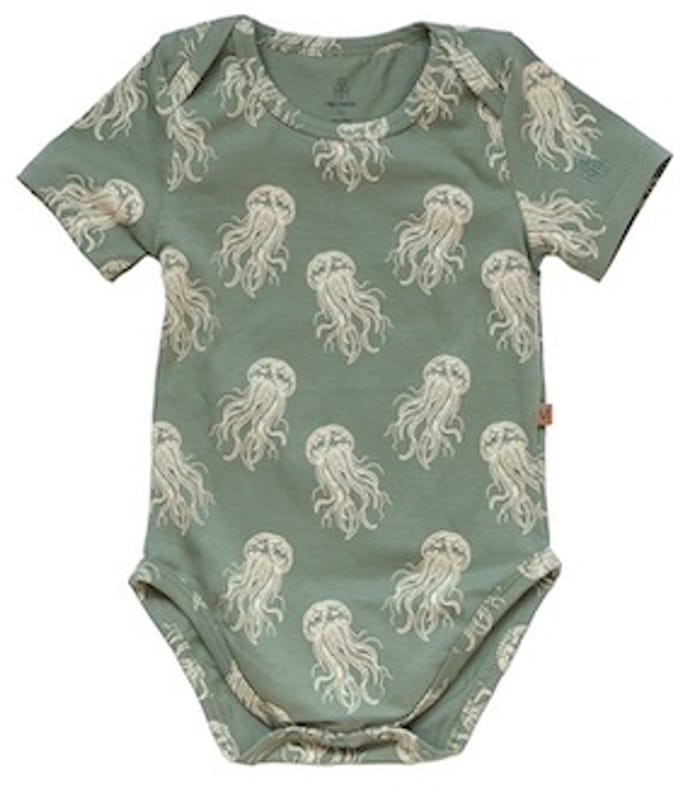 MXM Baby Romper- Korte mouwen- groen- Katoen- Stretch- print- maat 62