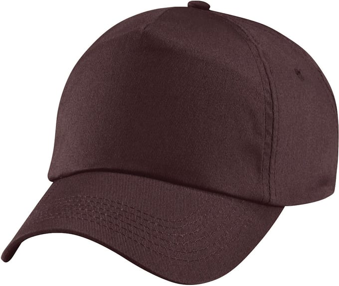 Beechfield Unisex Plain Original 5 Panel Baseball Cap (Pakket van 2) (Chocolade)
