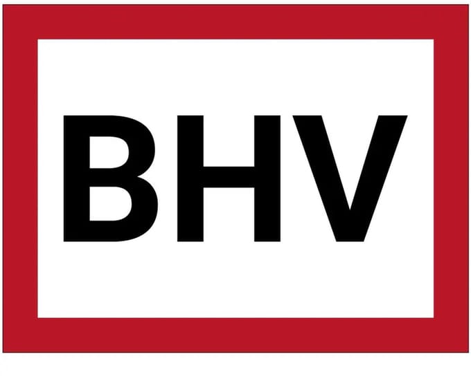 BHV bord | gecoat dibond materiaal | 40 x 30 cm