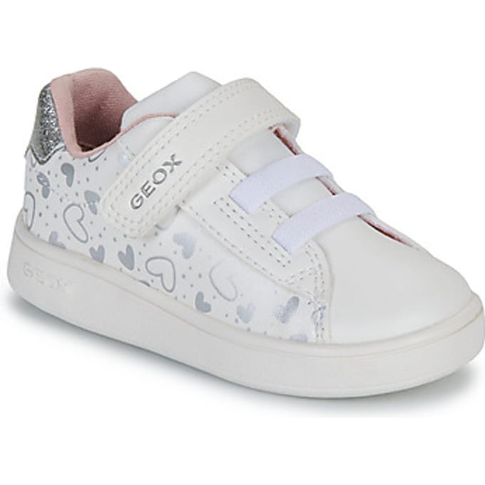 GEOX ECLYPER PEUTERMEISJES Sneakers - WIT/ZILVER - Maat 22
