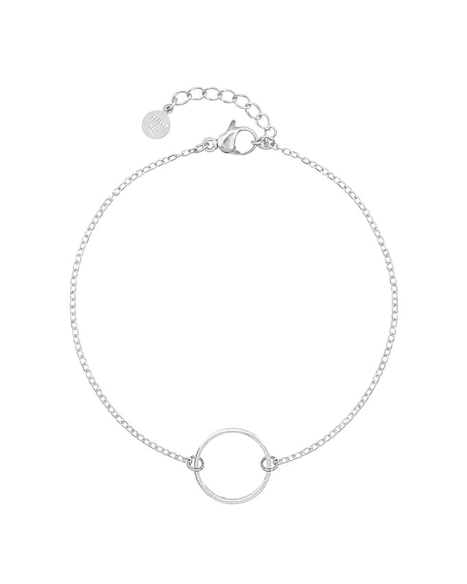 Mint15 Armband 'Infinity Ring' - Zilverkleur RVS/Stainless Steel