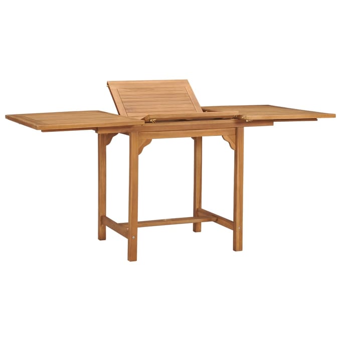 vidaXL - Tuintafel - verlengbaar - (110-160)x80x75 - cm - massief - teakhout