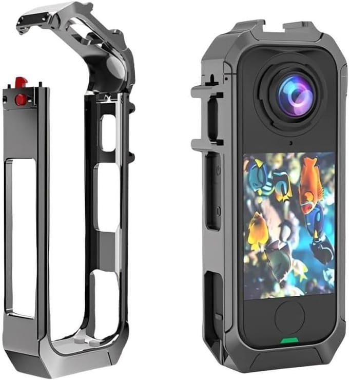Camera Frame - Beschermhoes - Actieve Opnames - Aluminium Legering - 12.9 x 5.5 cm - Zilver