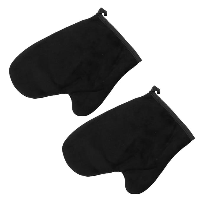 Gant de Bronzage Réutilisable Lavable Étale Uniformément Garde les Mains Propres Moufle Flocage Autobronzant black