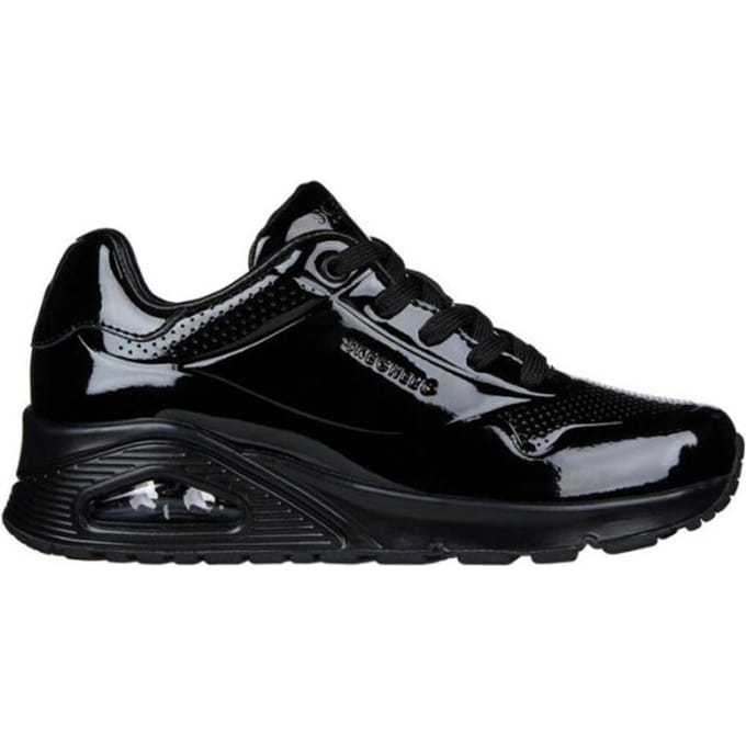 Skechers Uno - Shiny One Dames Sneakers - Zwart