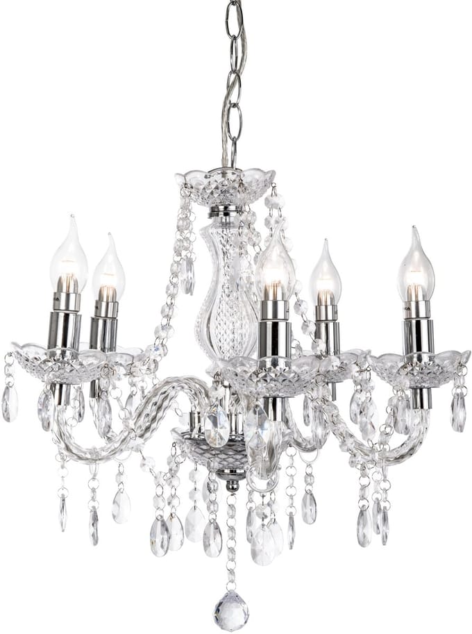 Hanglamp - chroom - MARIE - metaal - Ø 48cm - E14 - 15100501 - Globo