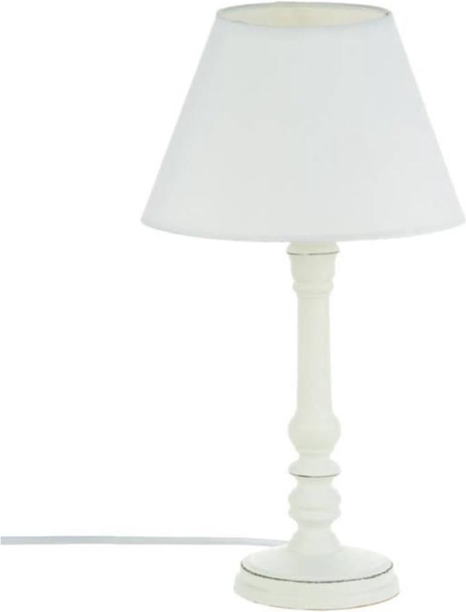 Tafellamp Wit Hout - 20 cm x 36 cm
