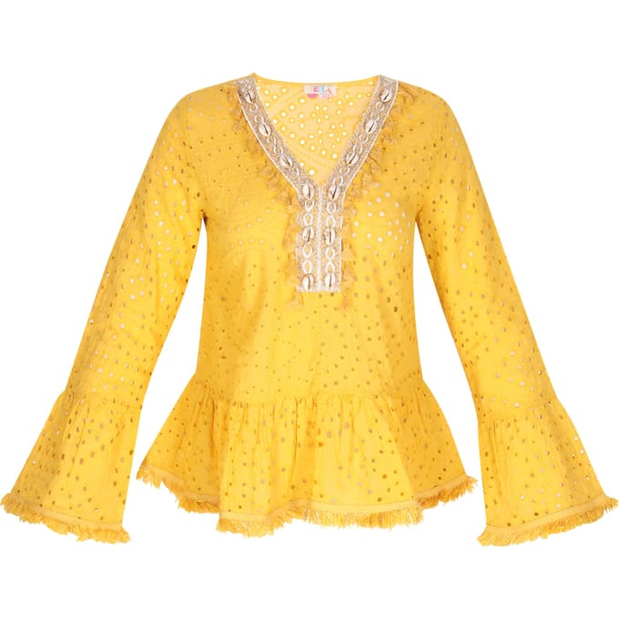 IZIA Blouse Dames geel